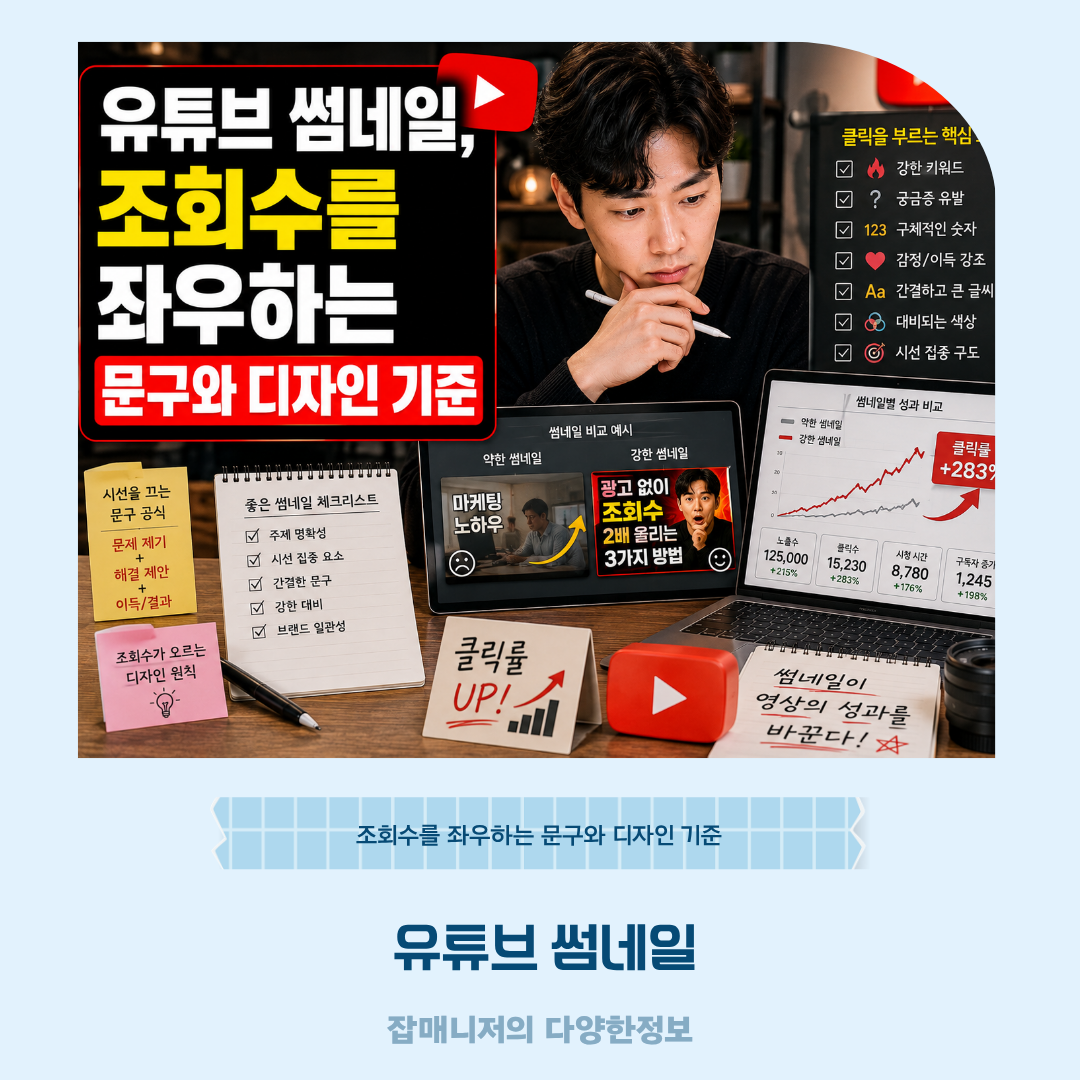 유튜브 썸네일, 조회수를 좌우하는 문구와 디자인 기준