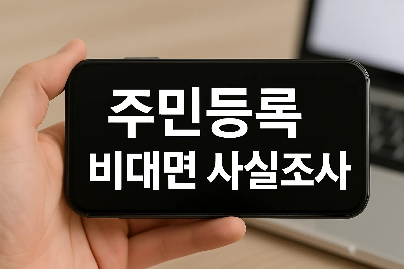 주민등록 사실조사 비대면