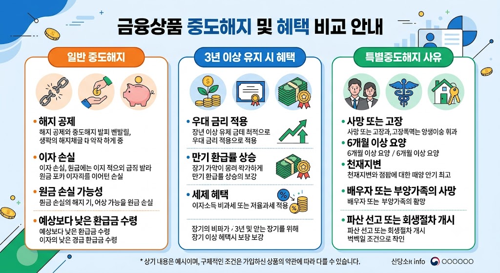 청년도약계좌 중도해지 불이익 및 3년 유지 혜택