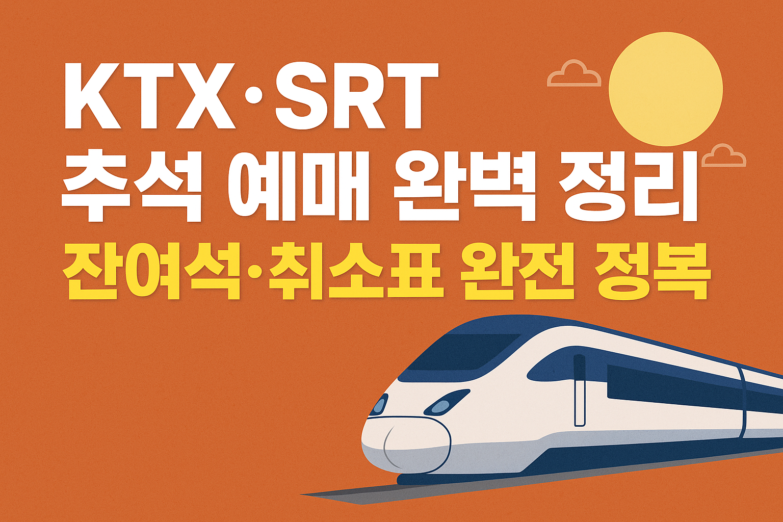 KTX·SRT 추석 기차표 예약 공략