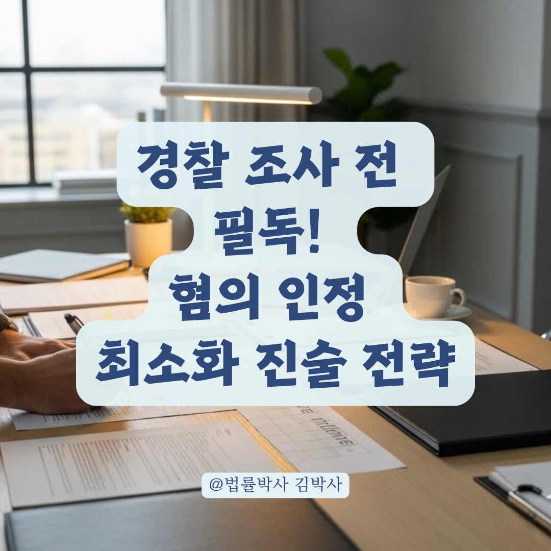경찰 조사 앞두고 있다면? 혐의 인정 범위 최소화하는 진술 필승 전략.