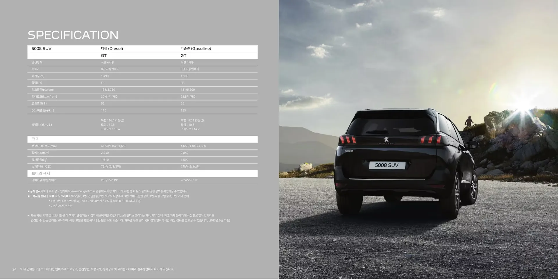 2023 푸조 5008 자동차 정보 이미지
