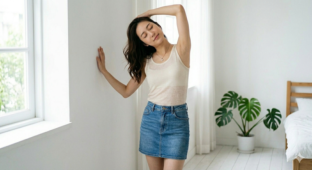 벽을 이용한 목&middot;어깨 스트레칭
