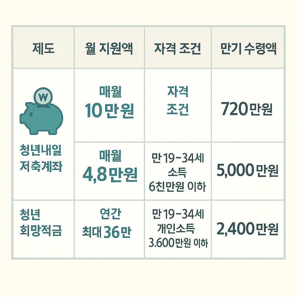 제도별 비교표