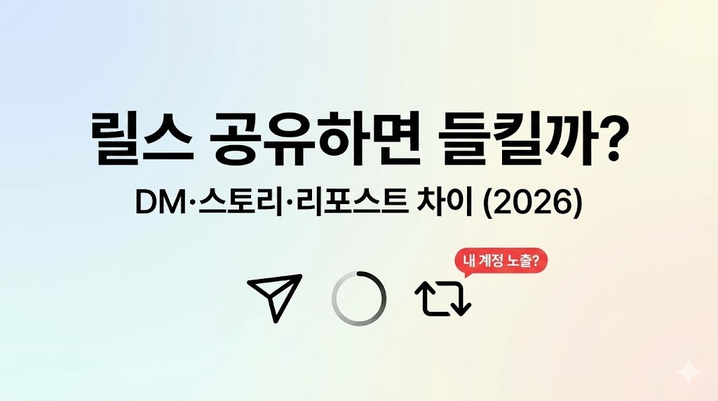 인스타 릴스 공유하면 원작자가 알까? 2026 최신: DM&middot;스토리&middot;리포스트 케이스별 정리