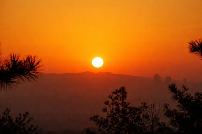 수원 칠보산 일출