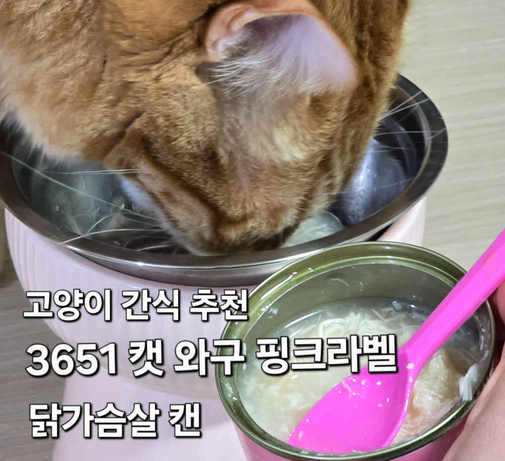 와구 핑크라벨 닭가슴살 캔