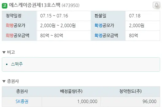 7월 공모주 청약 일정 총정리 국내주식