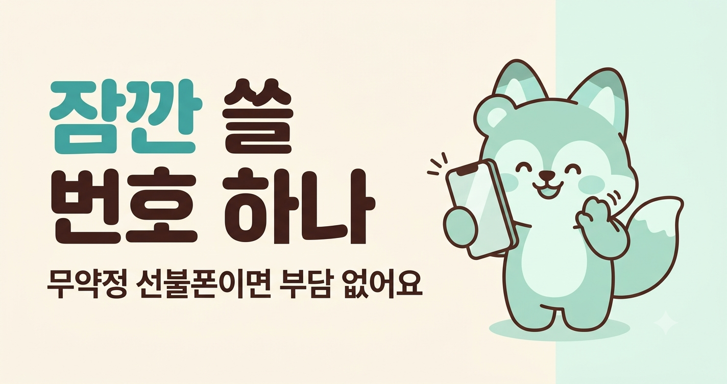 잠깐만 번호 하나 필요할 때, 무약정 선불폰이 딱 맞아요