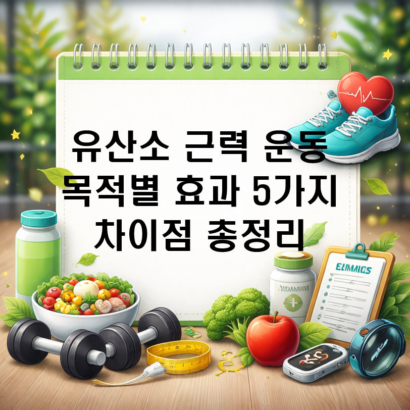 유산소 근력 운동 목적별 효과 5가지 차이점 총정리