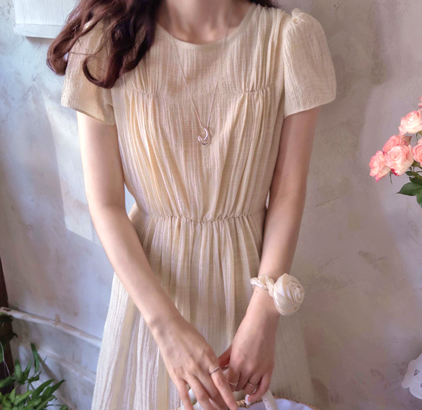 앤썸머링클 시원한텐셀 허리밴드 살랑 핏 원피스