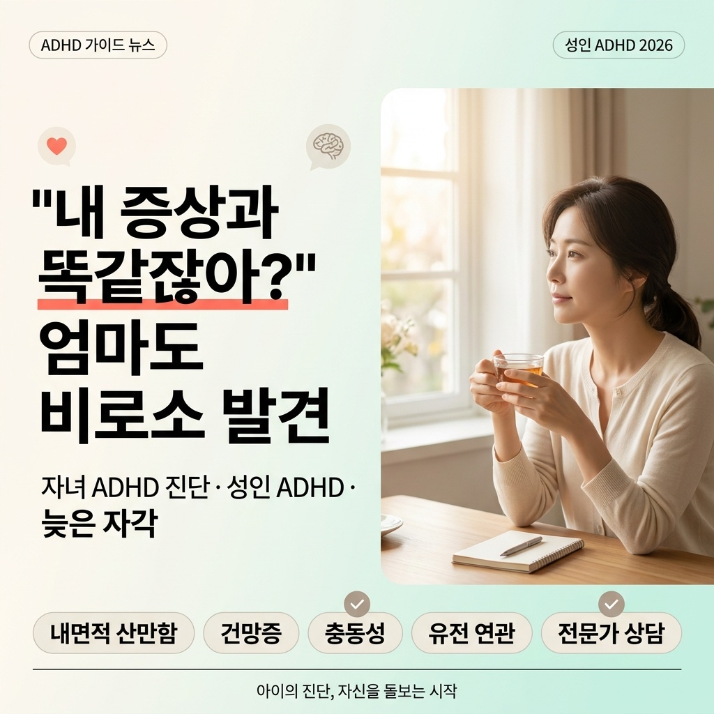 &ldquo;내 증상과 똑같잖아?&rdquo; 엄마들, 자녀 ADHD 진단 때 비로소 발견
