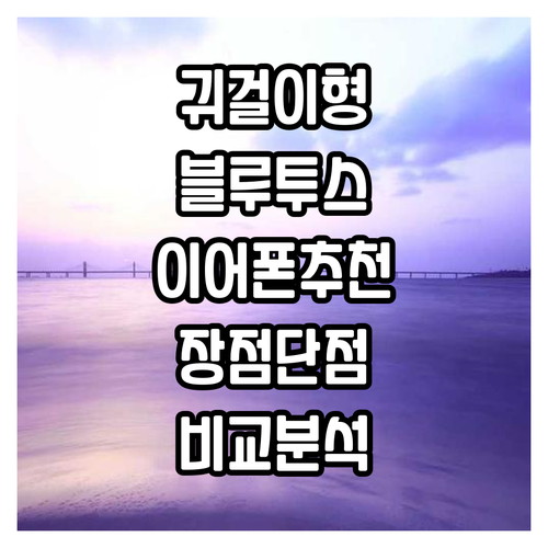 귀걸이형 블루투스 이어폰 추천 장점 ..