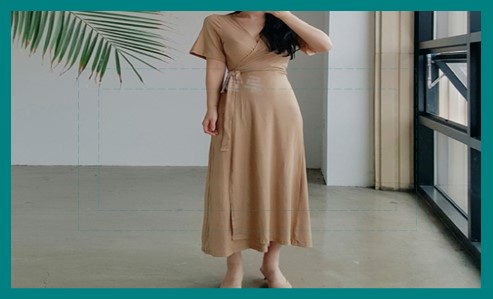 베이지 원피스 코디법