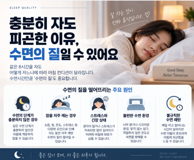 아침에 일어나도 피곤한 이유는? 수면시간과 생활습관 확인하기