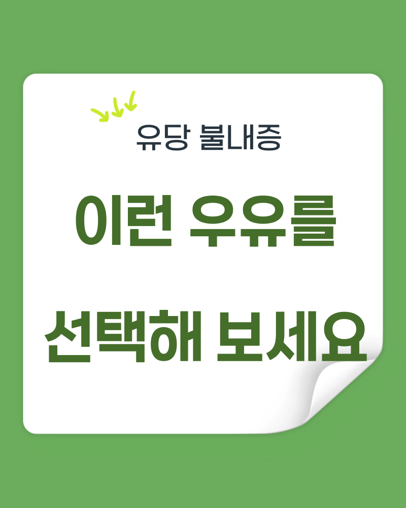 우유로 속불편증상이 생기는 사람들을 위한 안내서