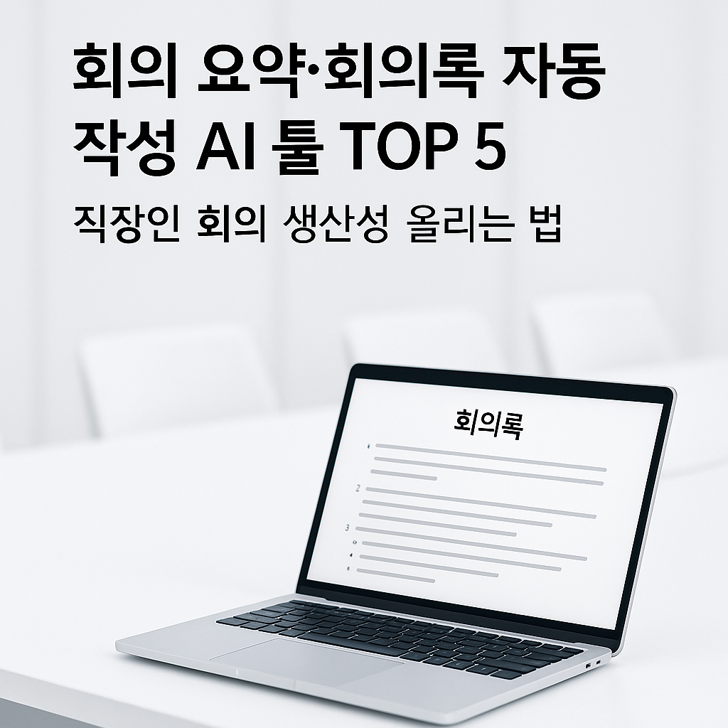 회의 요약&middot;회의록 자동 작성 AI 툴 TOP 5｜직장인 회의 생산성 올리는 법