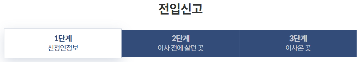 전입신고 인터넷 신고 절차