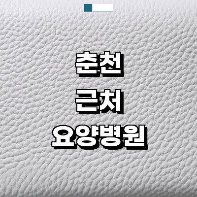 춘천시 요양병원