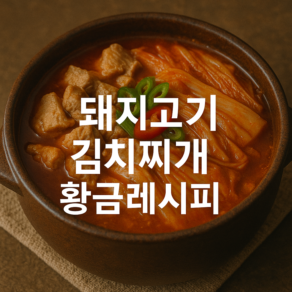 돼지고기 김치찌개 황금레시피