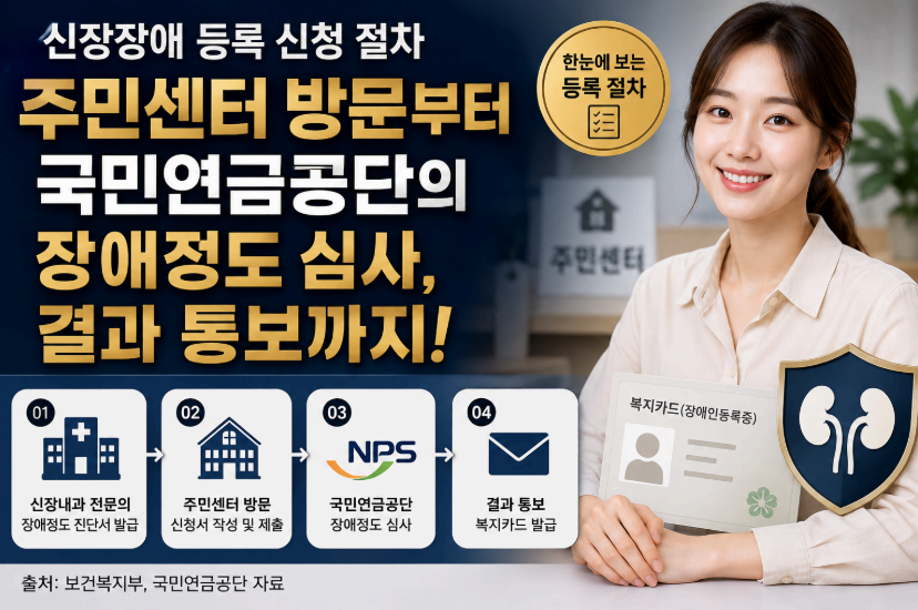 신장장애 등록 신청 절차 이미지사진