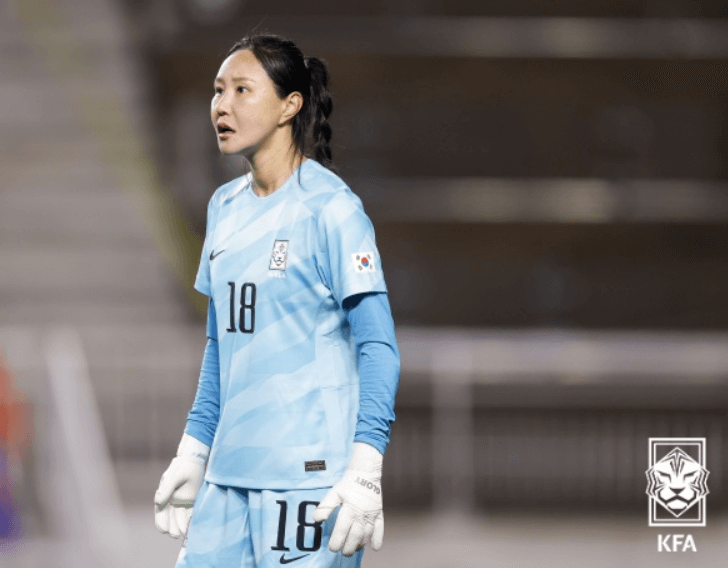 여자 월드컵 엔트리 멤버 김정미 선수가 경기 도중 찍힌 사진