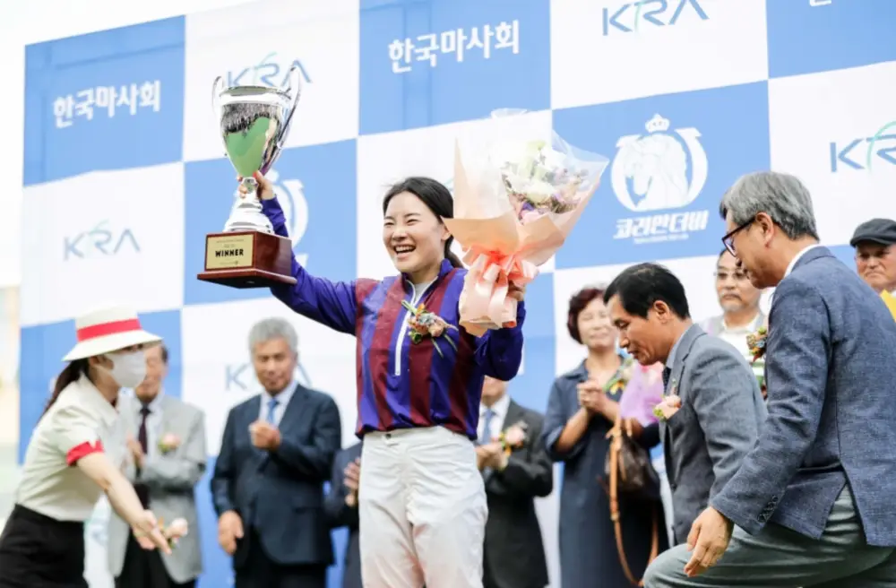 2023년 ‘코리안더비(G1)’에서 우승한 김혜경 선수