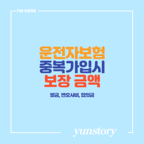 운전자보험 중복가입 합의금, 벌금, 변호사비 총정리