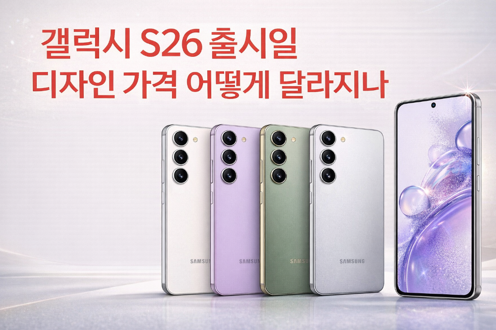 갤럭시 S26 출시일&middot;디자인&middot;가격 3분 완벽 정리