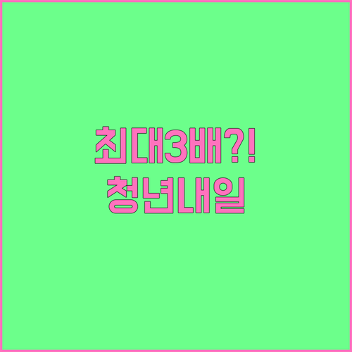 청년내일저축계좌 자격 요건 소득 기준..