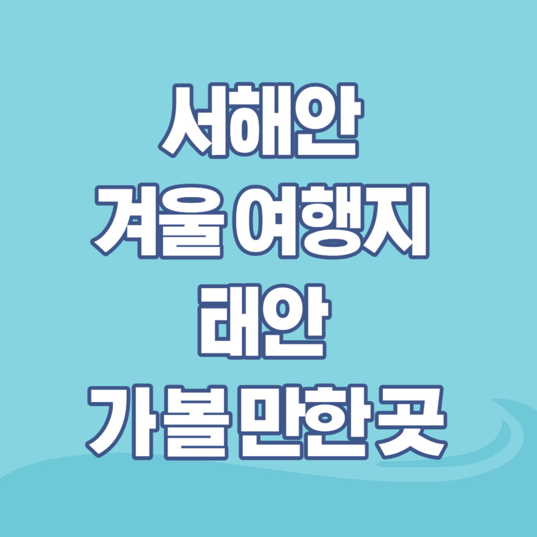 서해안 겨울 여행지 태안 가 볼 만한 곳 썸네일