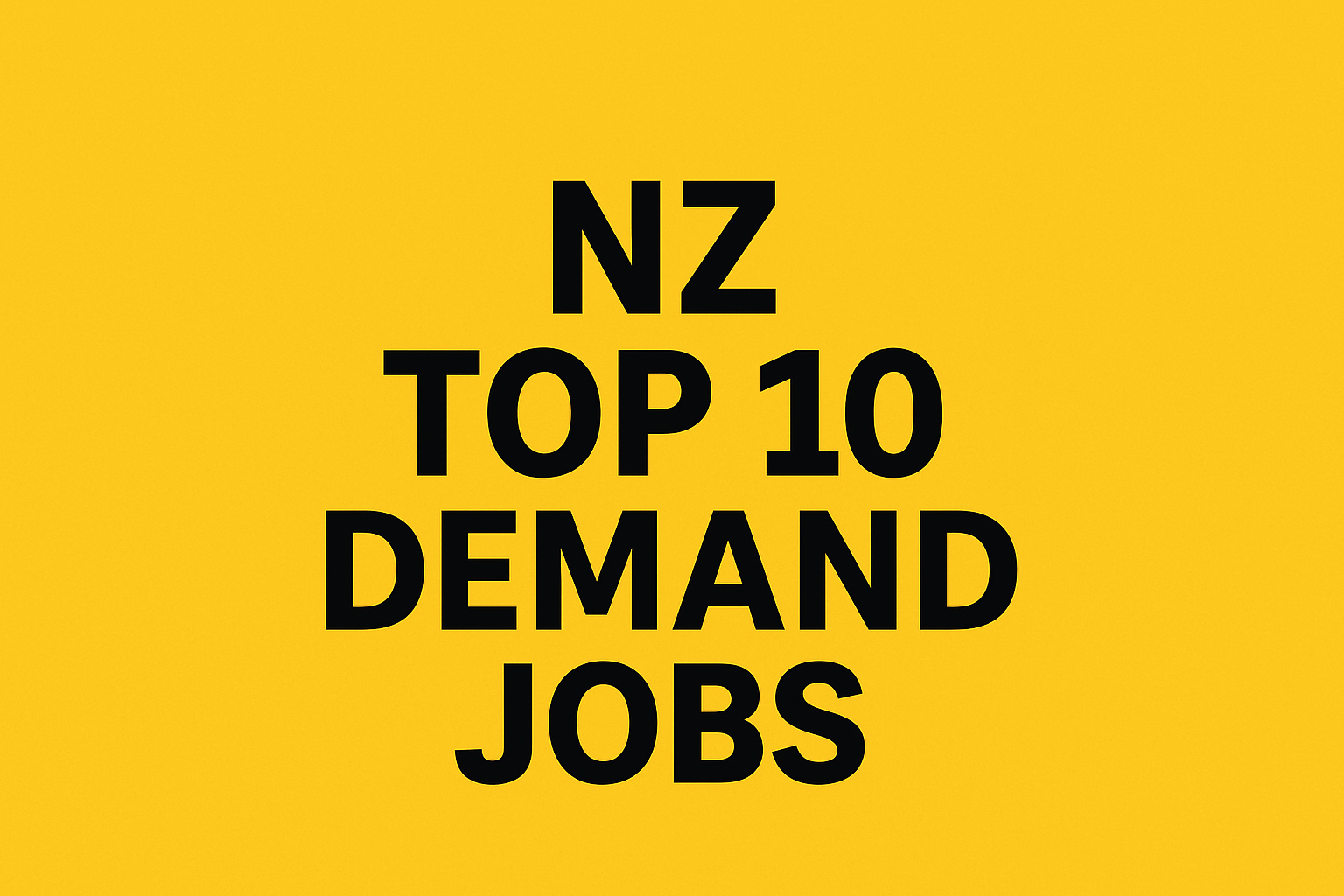 뉴질랜드에서 수요가 높은 상위 10개 직종