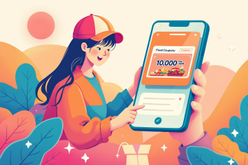 공공배달앱 사용으로 1만원 쿠폰을 다운 받는 장면