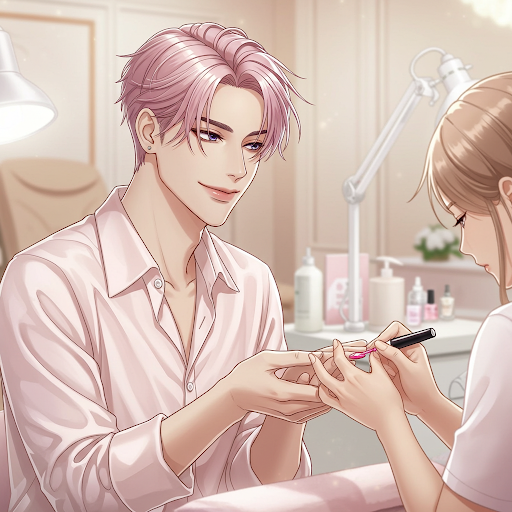 다양한 남성 뷰티 제품 (스킨케어, 메이크업, 헤어 스타일링) 콜라주