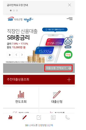 SBI 스피드론 신청 방법 (승인율 높은 비상금)