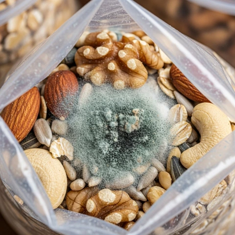 곡류와 견과류에 생긴 곰팡이는 아플라톡신 같은 유해물질을 생성