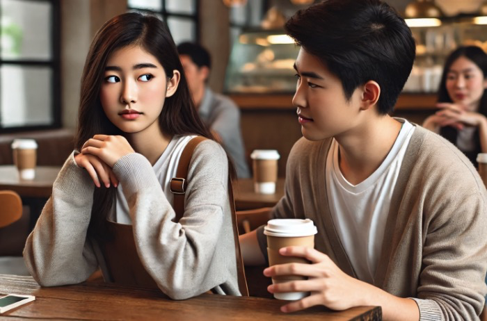 불편한 남학생의 관심