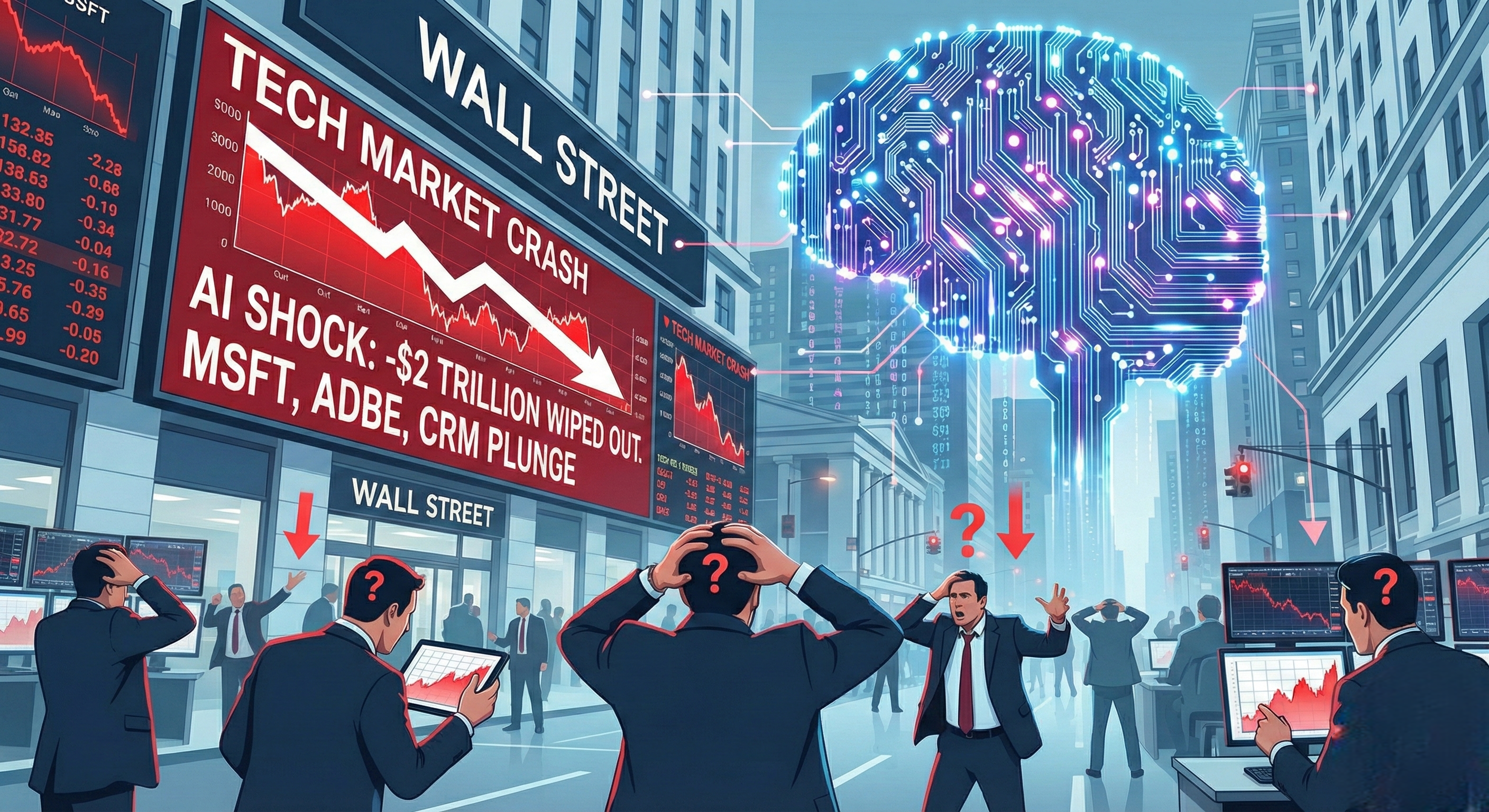 공포에 질린 월가, 2조 달러 '패닉 셀'