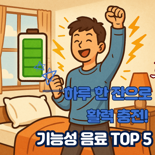하루 한 잔으로 활력 충전! 기능성 음료 TOP 5