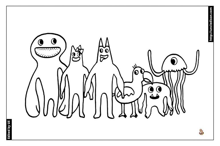 반반유치원 색칠공부 도안