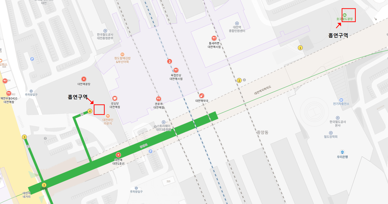 대전역 흡연구역 흡연실