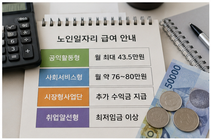 "노후에 월 76만원 받는 법" - 2026 노인일자리 종류, 신청자격, 급여 총정리