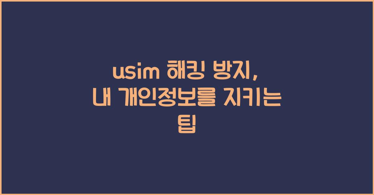 usim 해킹 방지