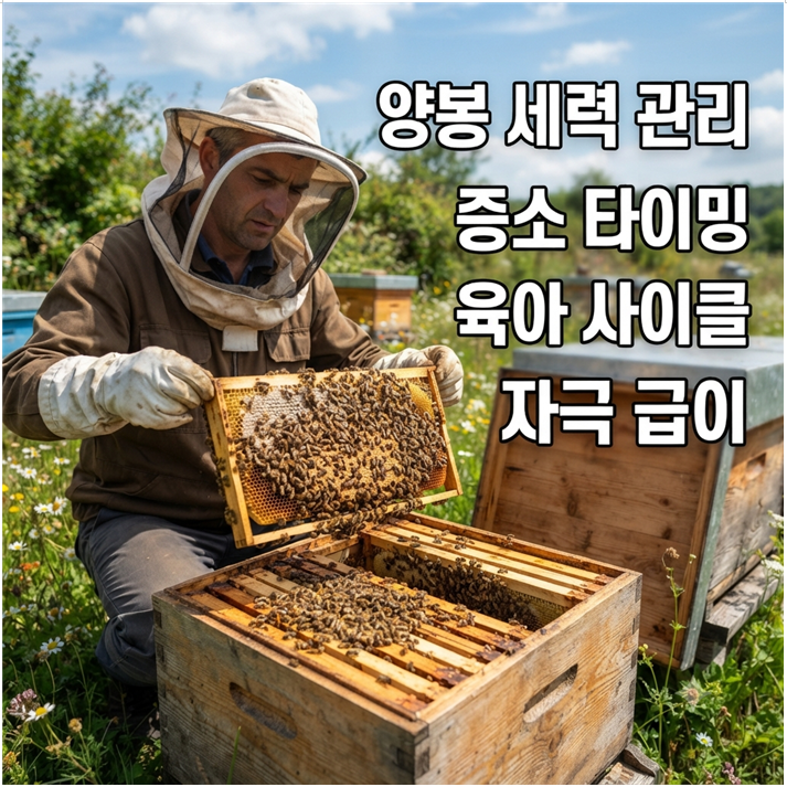 양봉 세력 관리 (증소 타이밍, 육아 사이클, 자극 급이)