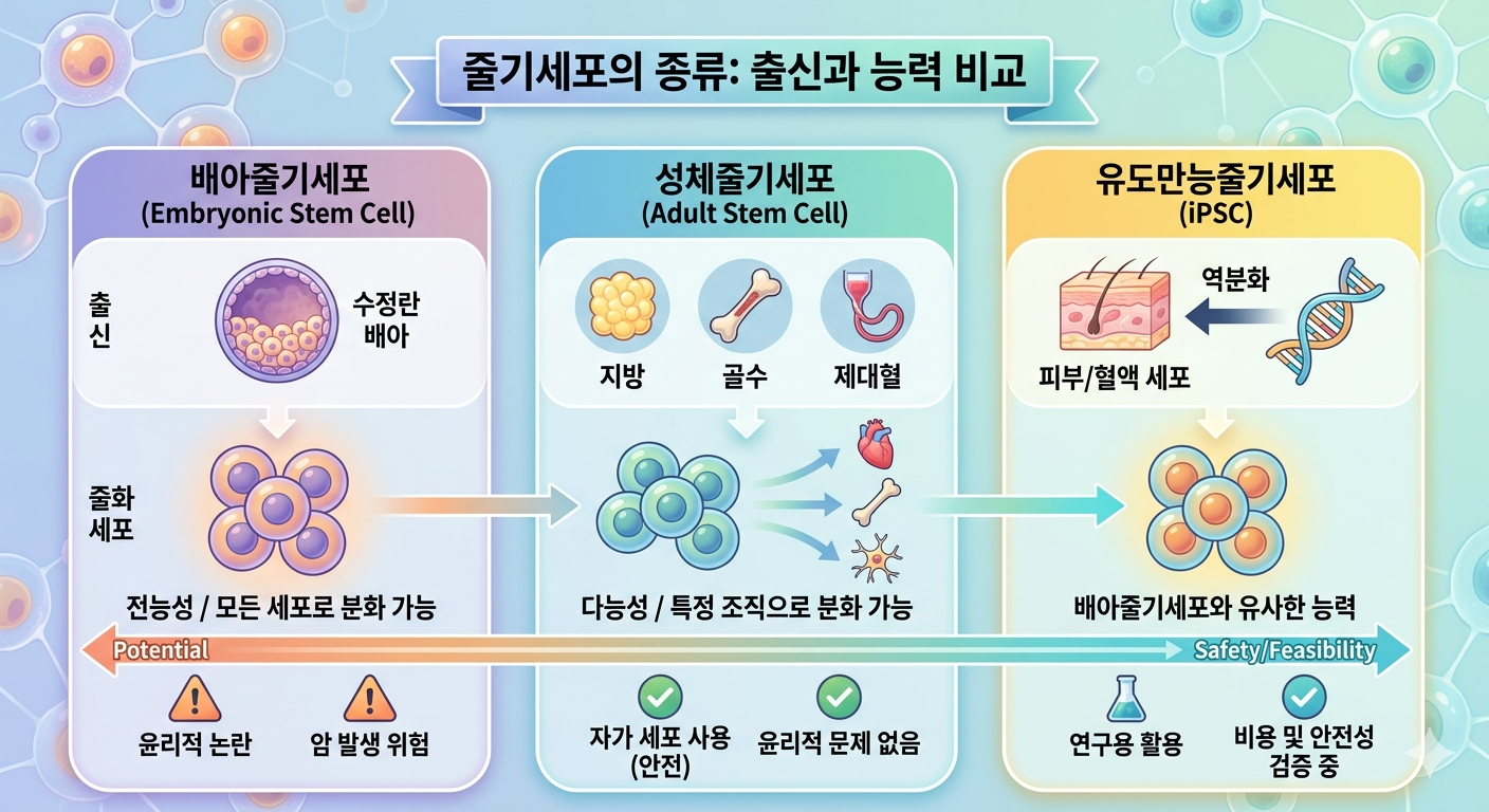 배아vs성체vsiPSC, 나에게 맞는 줄기세포는?