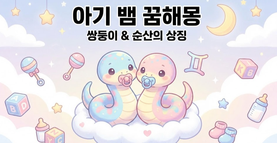 뱀 두 마리 꿈 해몽 - 두 배로 찾아오는 행운