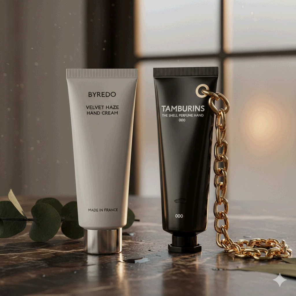 럭셔리한 디자인의 바이레도 핸드크림과 트렌디한 탬버린즈 핸드크림 디자인 비교