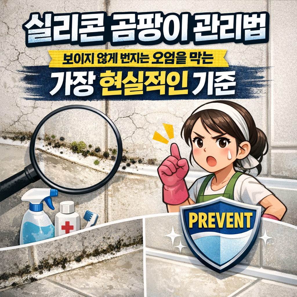 실리콘 곰팡이 관리법 - 보이지 않게 번지는 오염을 막는 가장 현실적인 기준