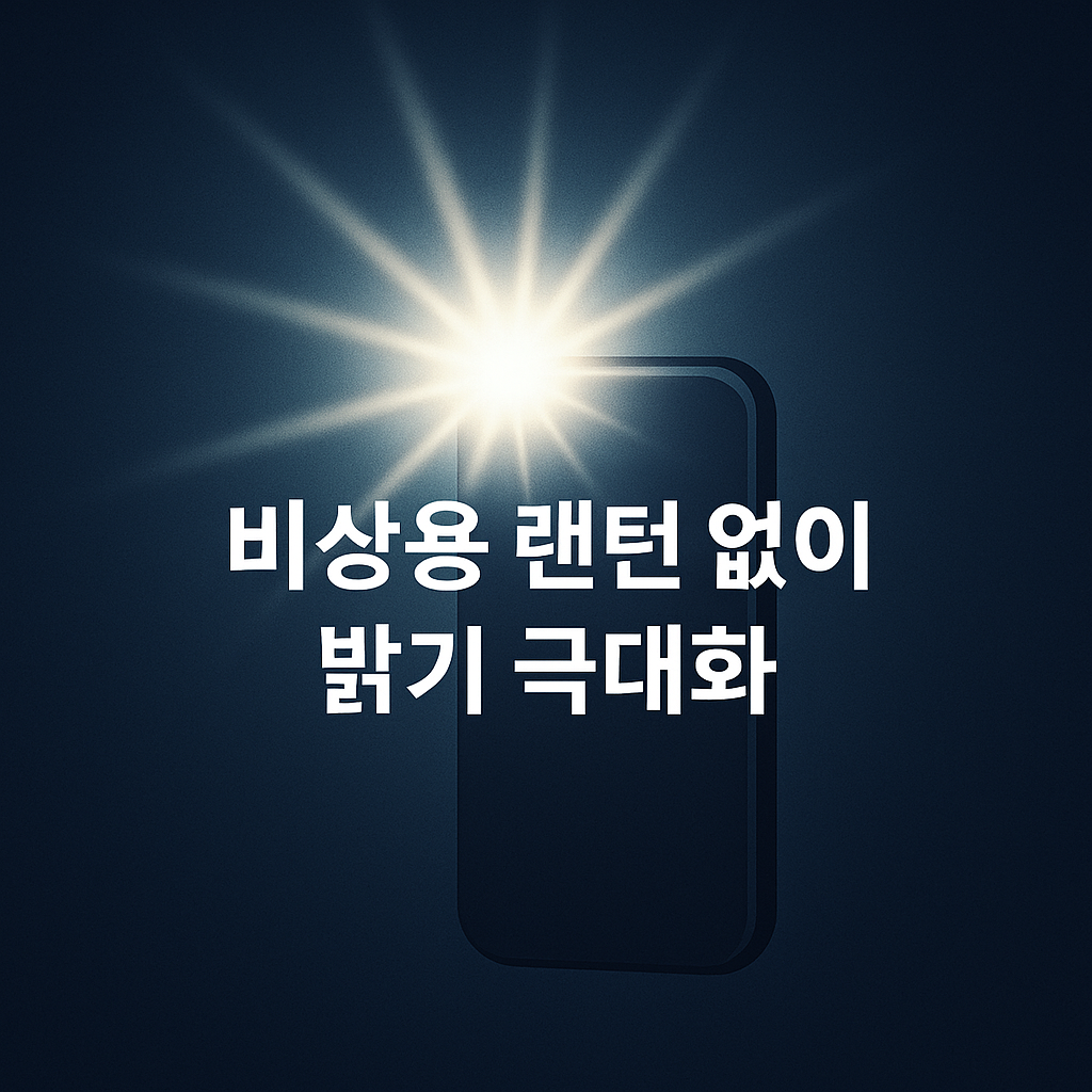 랜턴 없이도 OK! 휴대폰 밝기 200% 올리는 초간단 설정법💡