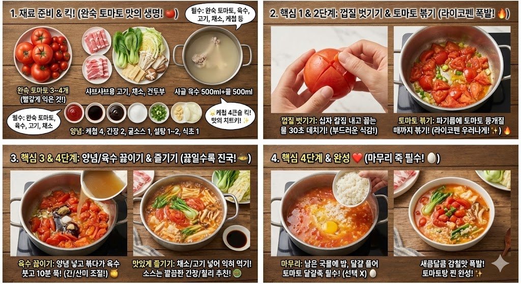 토마토탕 훠궈 레시피